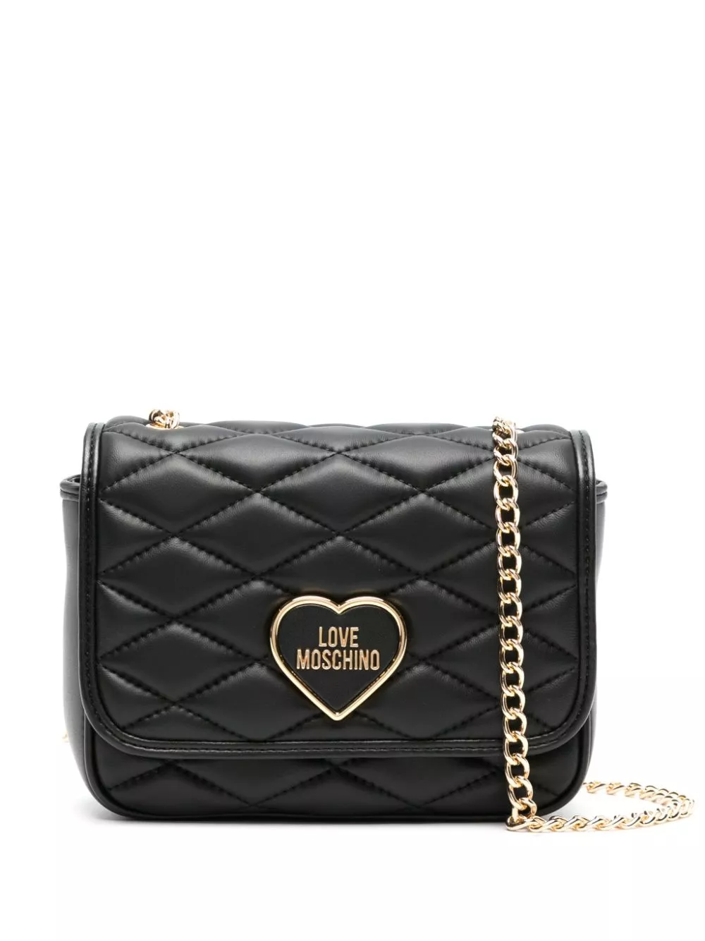 Love Moschino logo-lettering matelasse crossbody bag Women 0113