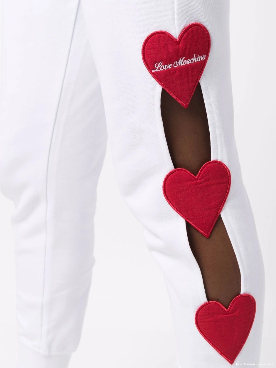 Affordable pants track heart-detail Women Love Moschino 0317