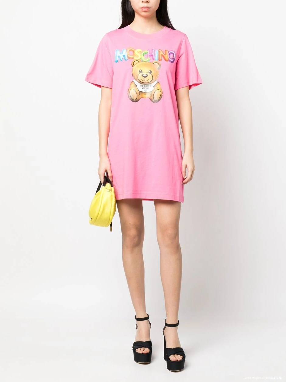 Affordable Love Moschino logo-print dress T-shirt Women 0317