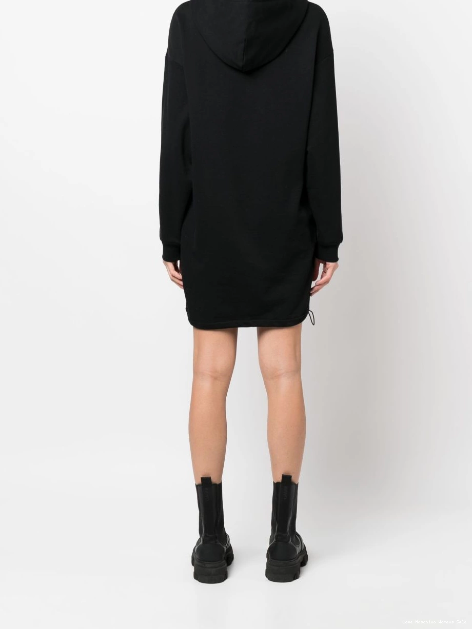 Cheap Moschino Love logo hooded Women sweater print dress 0321