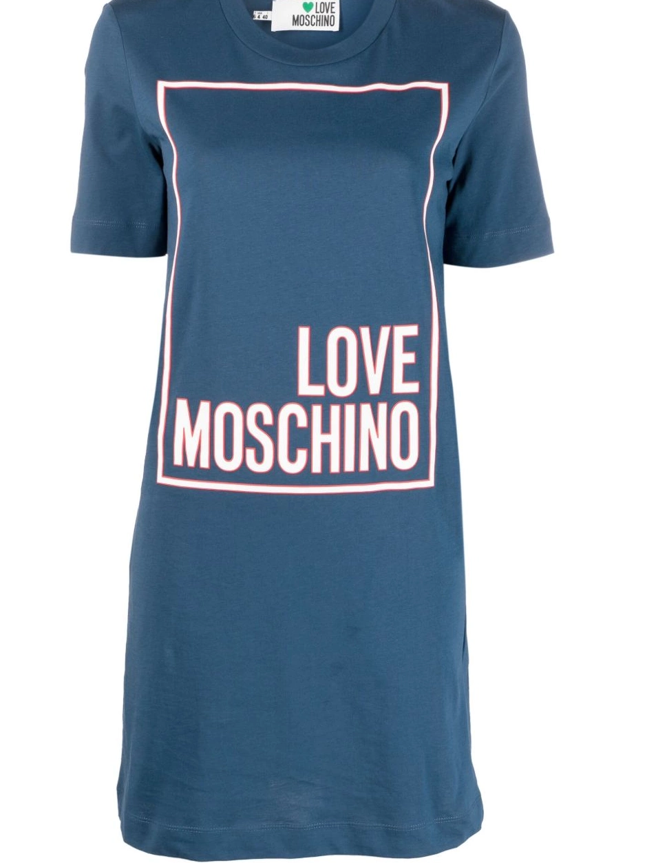 Cheap mini logo-print Moschino T-shirt Love dress Women 0309