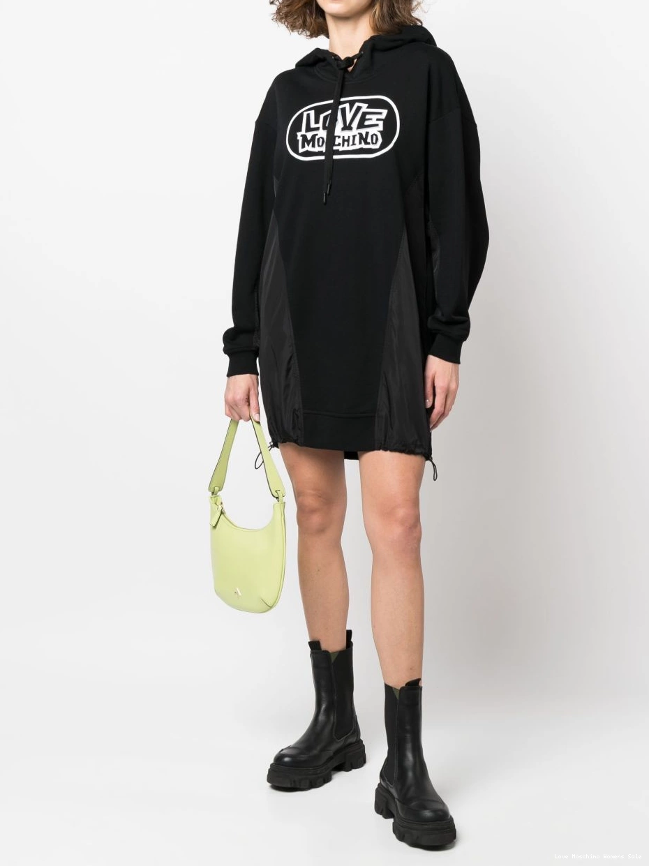 Cheap Moschino Love logo hooded Women sweater print dress 0321