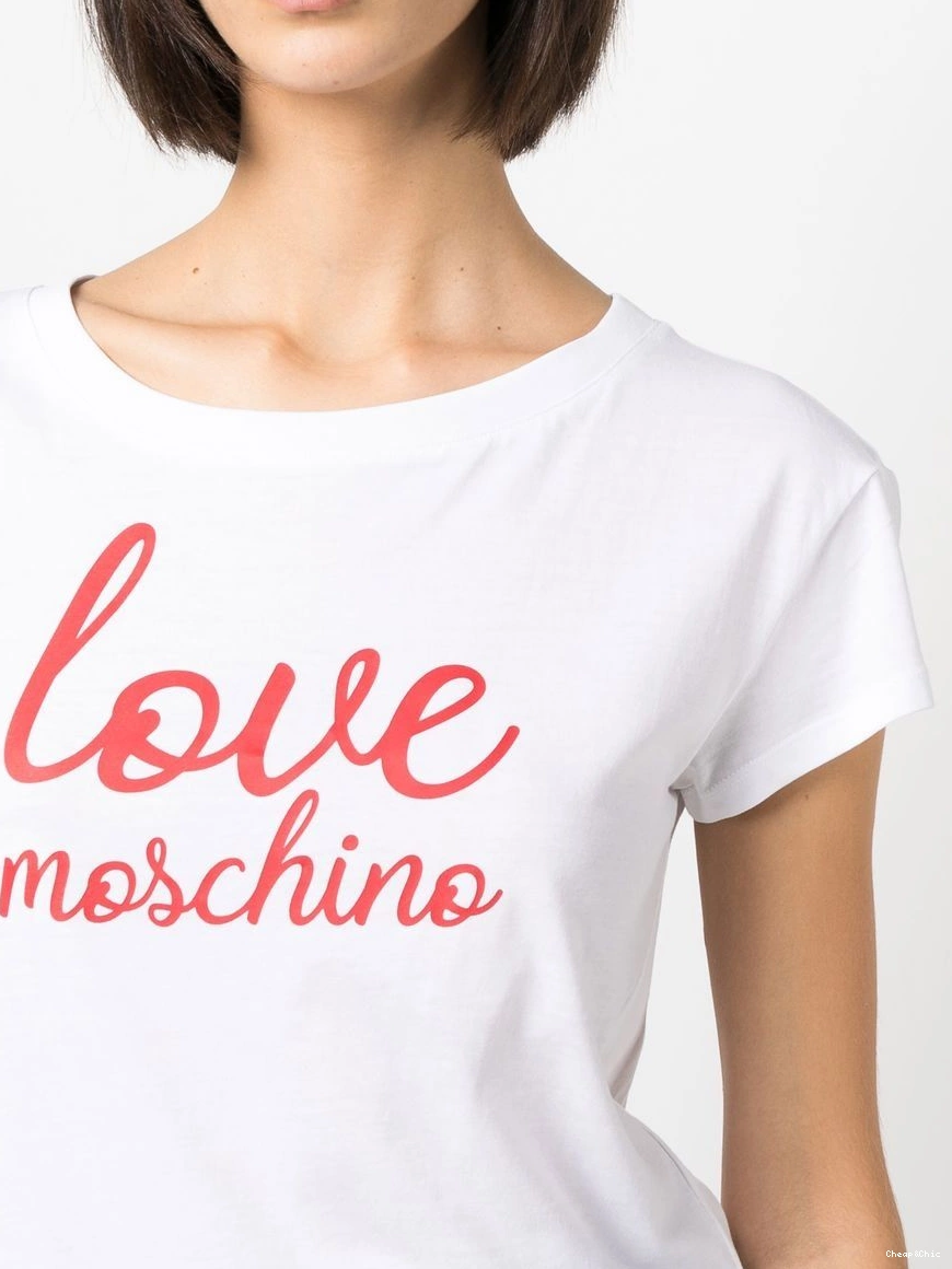 Affordable logo-print short-sleeve Love T-shirt Moschino Women 0320