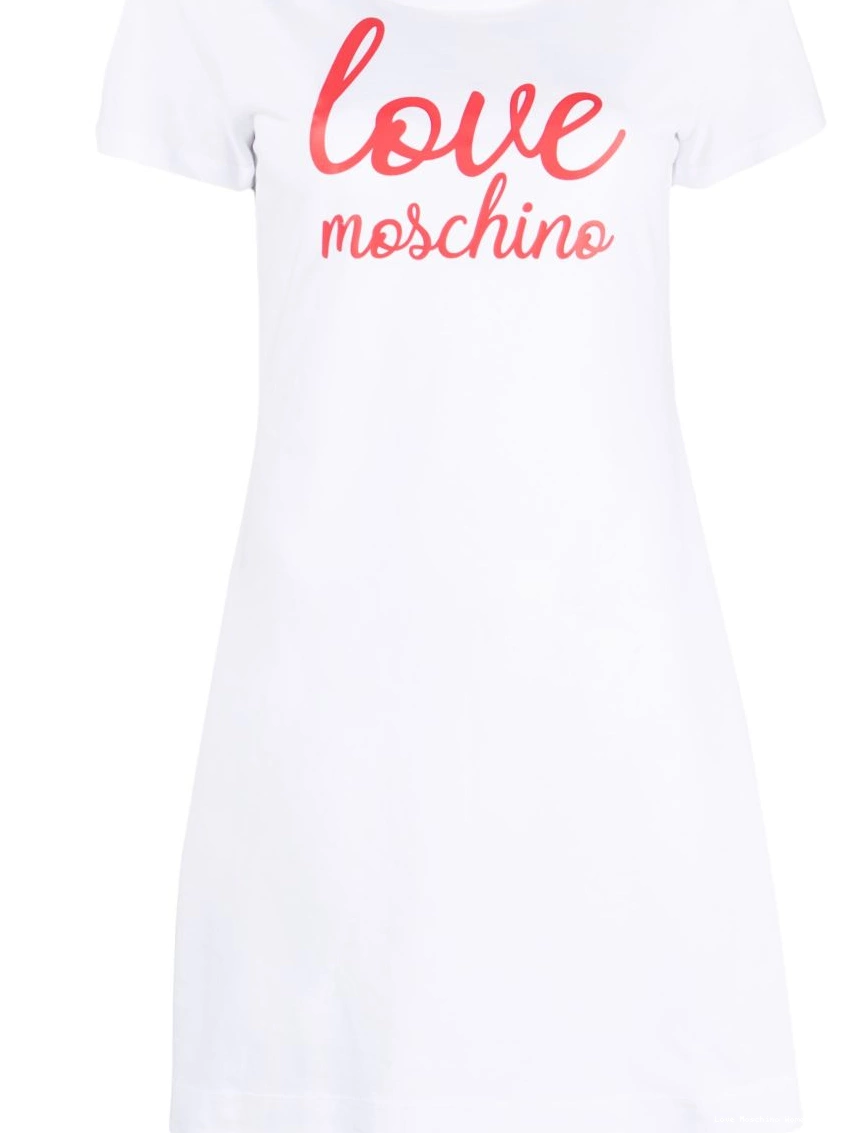 logo-print Moschino dress T-shirt Women cotton Love 0318