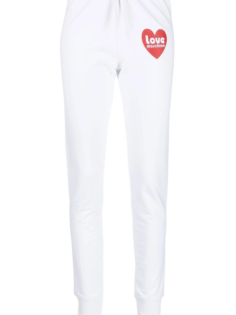 Moschino trousers Women logo-print track Love 0322
