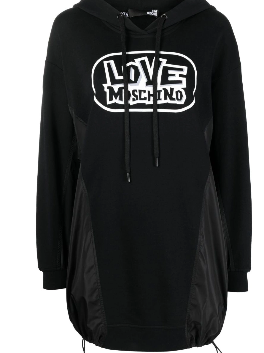 Moschino Love logo hooded Women sweater print dress 0321