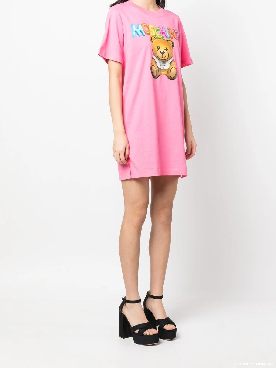 Affordable Love Moschino logo-print dress T-shirt Women 0317