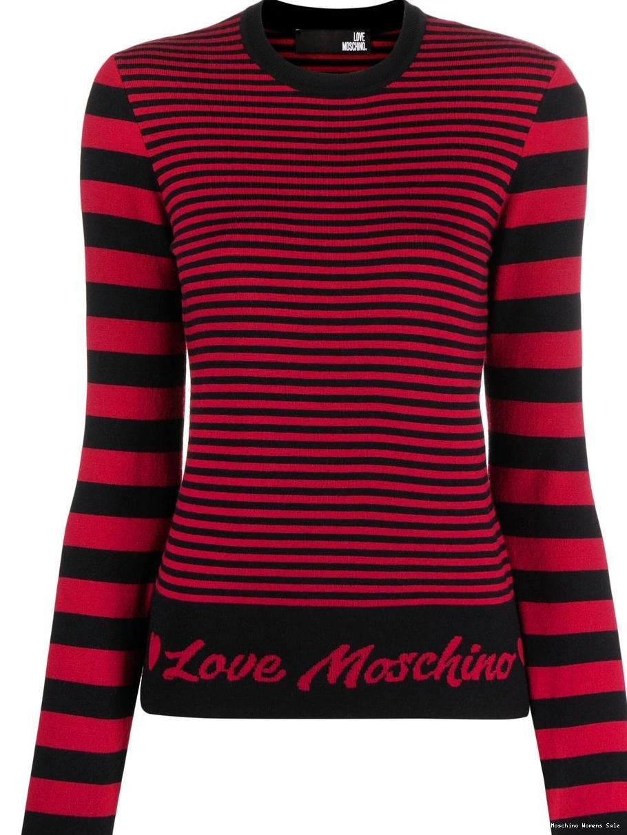 Affordable Moschino jumper striped Love Women intarsia-logo 0305