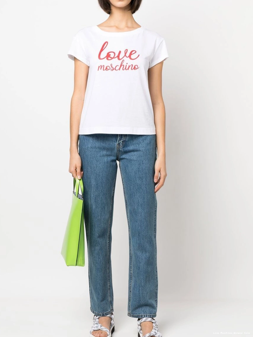 Affordable Moschino T-shirt short-sleeve logo-print Women Love 0320