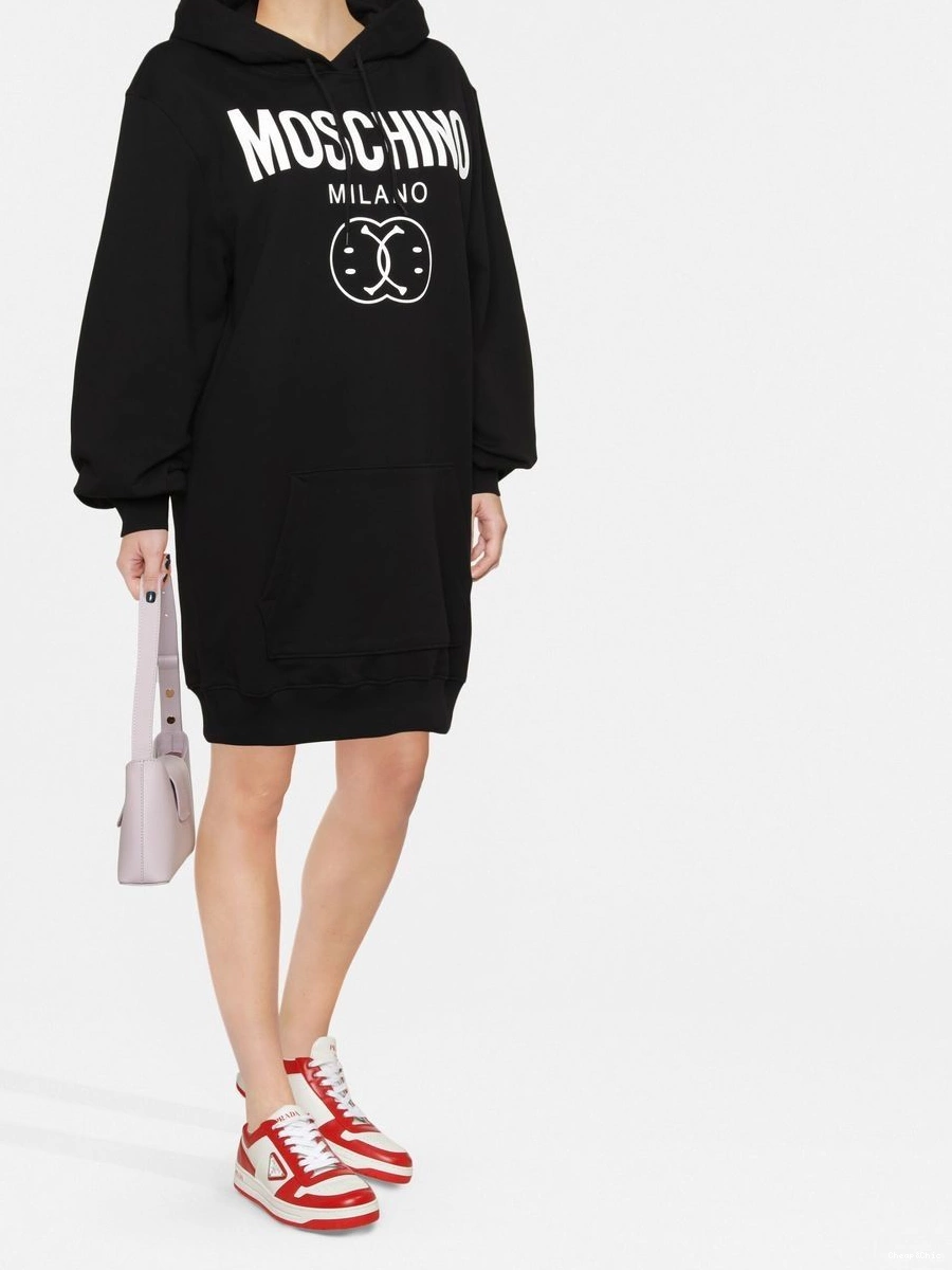 Cheap dress Women Love Moschino hooded logo-print 0307