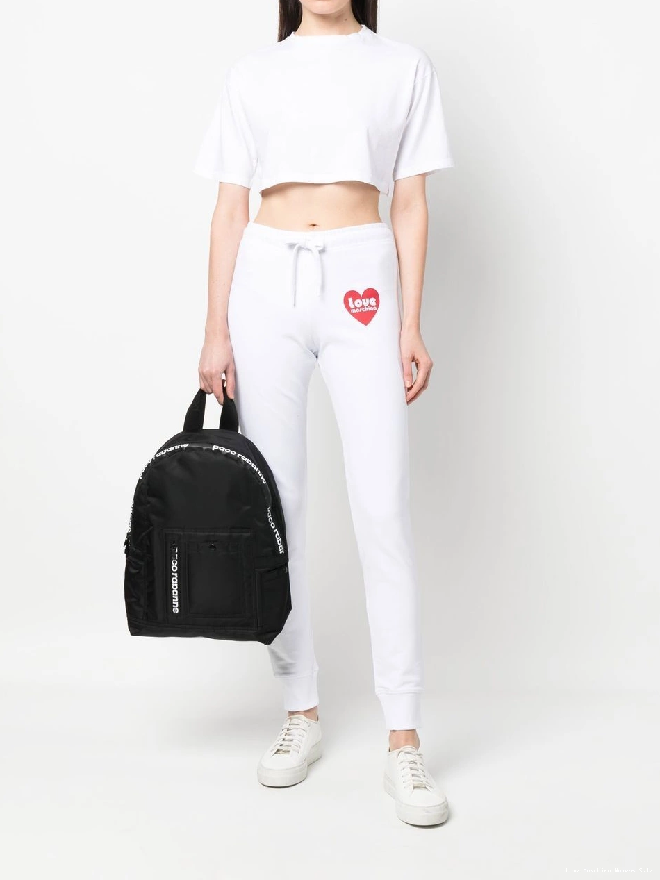 Affordable Moschino logo-print Love Women track trousers 0315