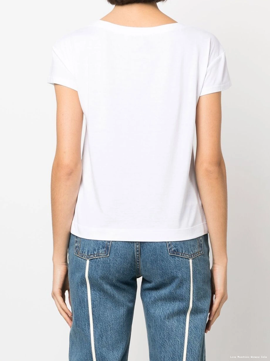 Affordable Moschino T-shirt short-sleeve logo-print Women Love 0320