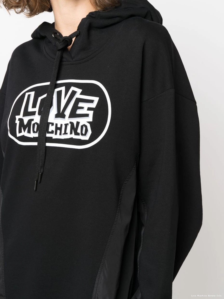 Cheap Moschino Love logo hooded Women sweater print dress 0321