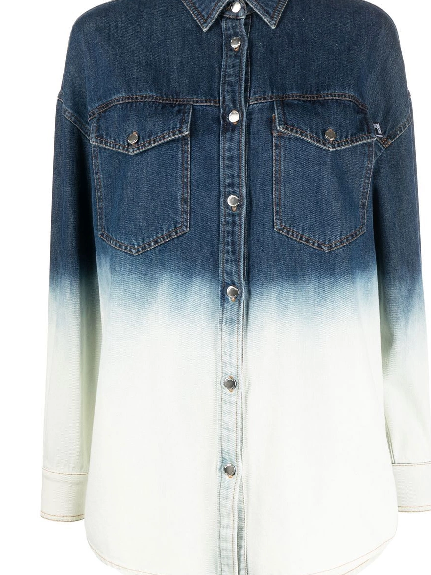 denim ombre-effect Love shirt Moschino Women 0322