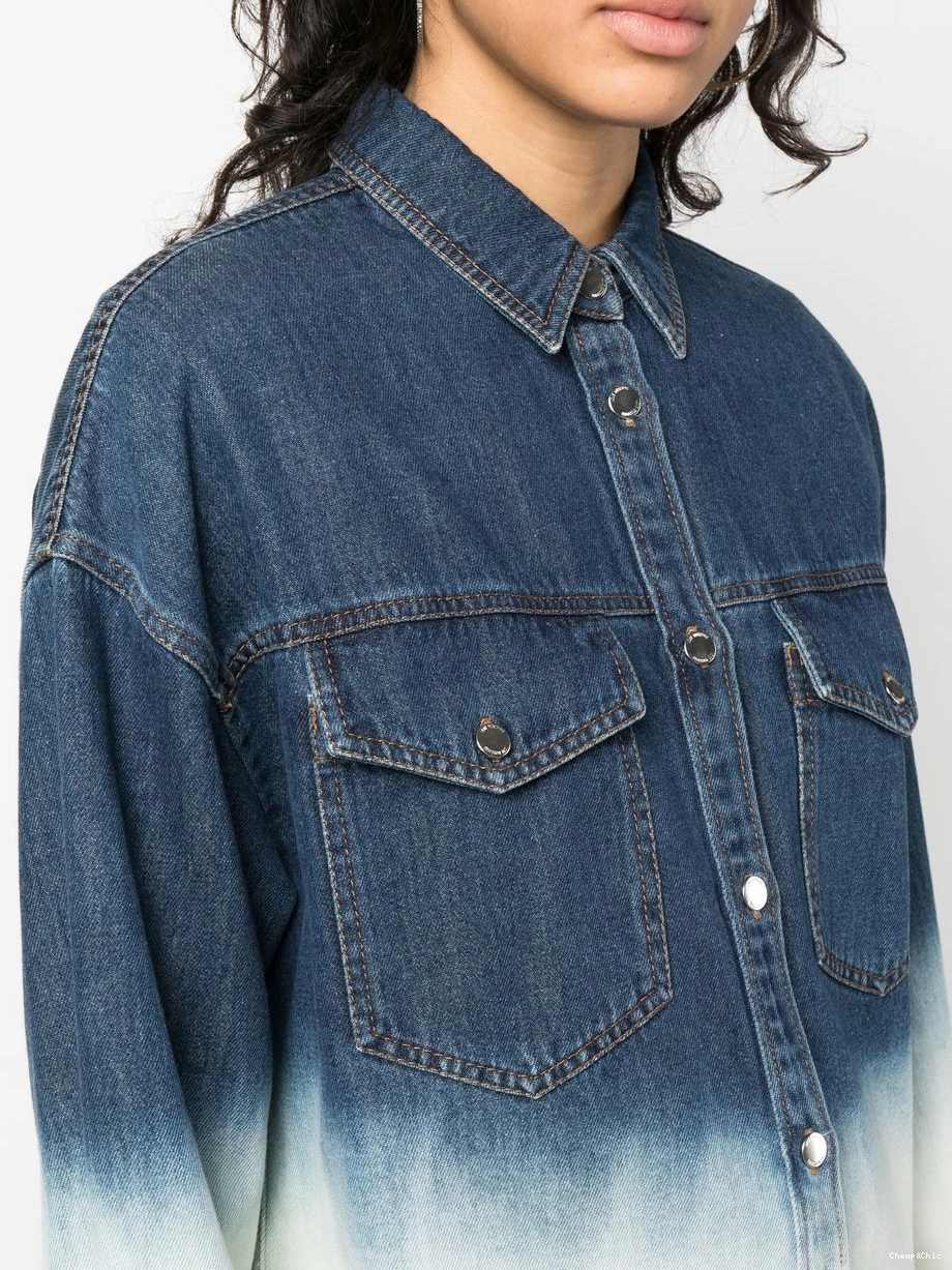 Cheap denim ombre-effect Love shirt Moschino Women 0322