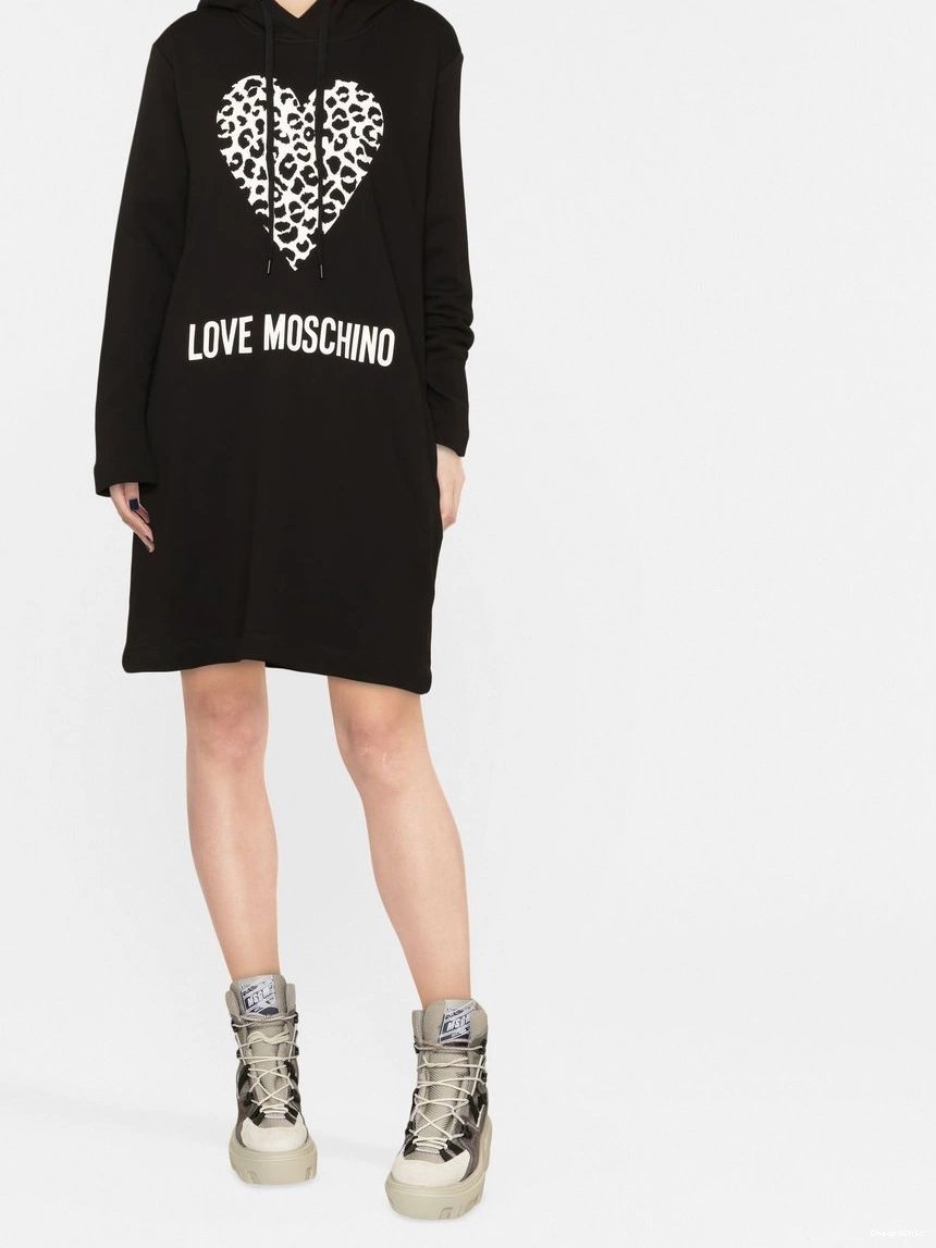 dress Love heart-motif hooded Women Moschino 0322