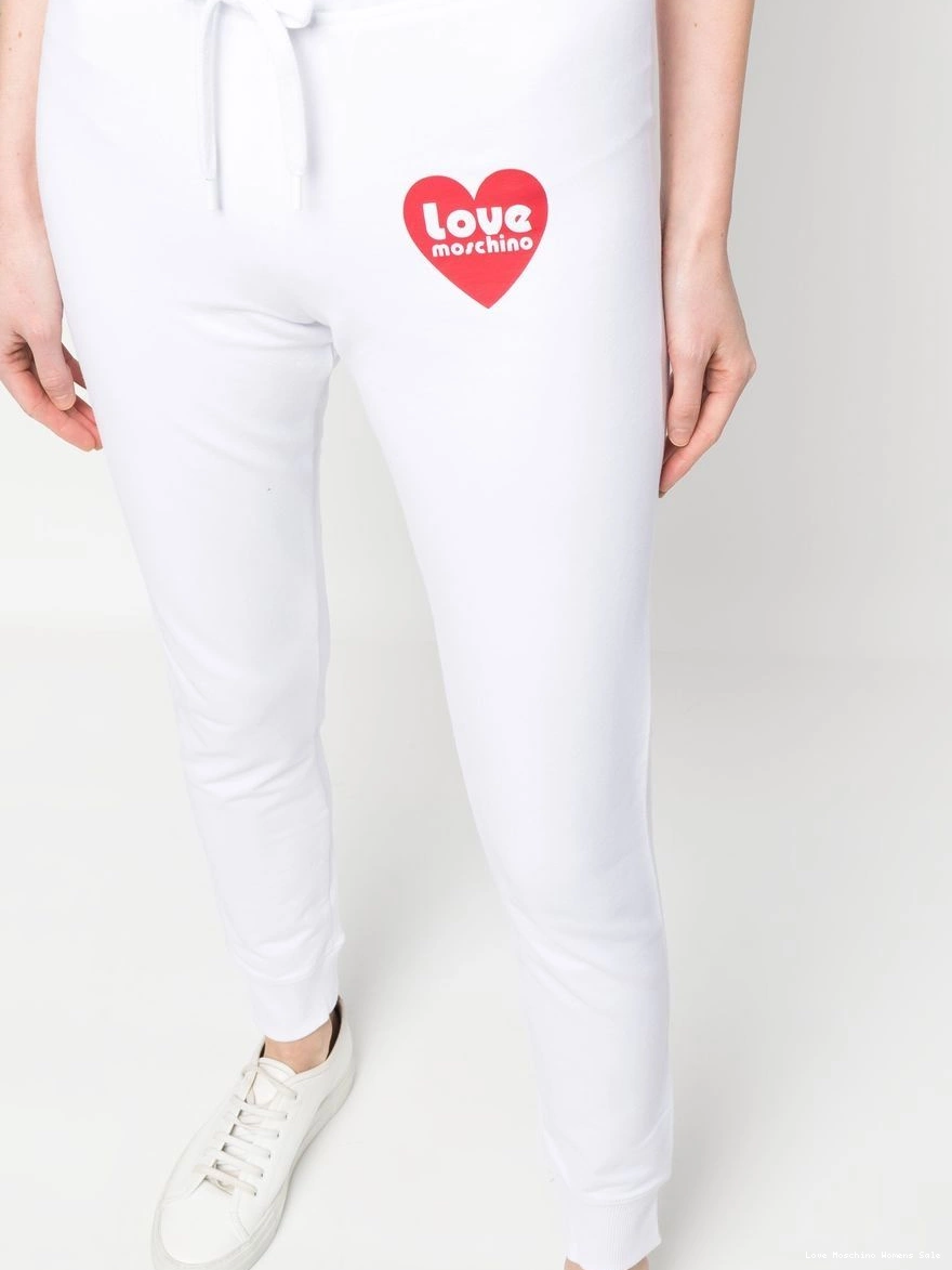 Affordable Moschino logo-print Love Women track trousers 0315