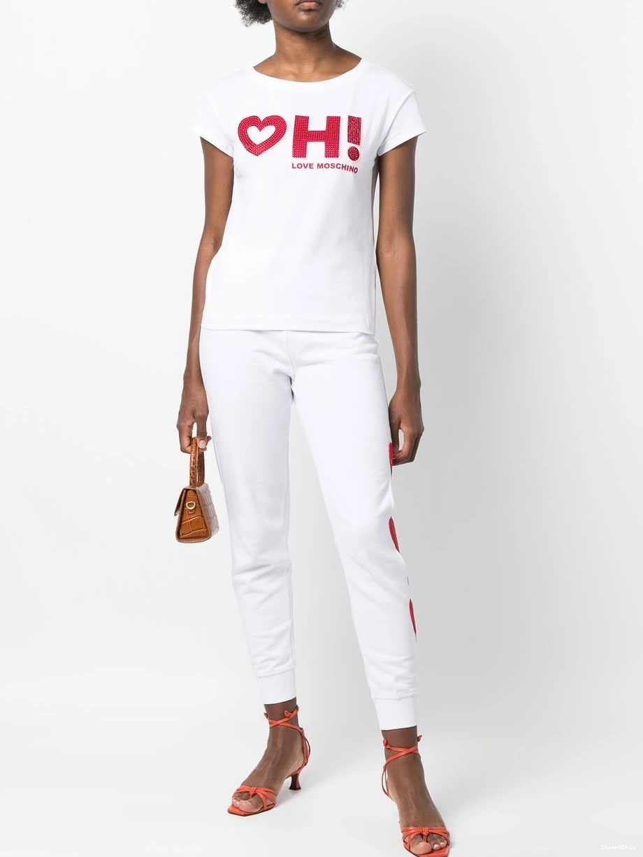 Affordable track Women heart-detail pants Love Moschino 0322