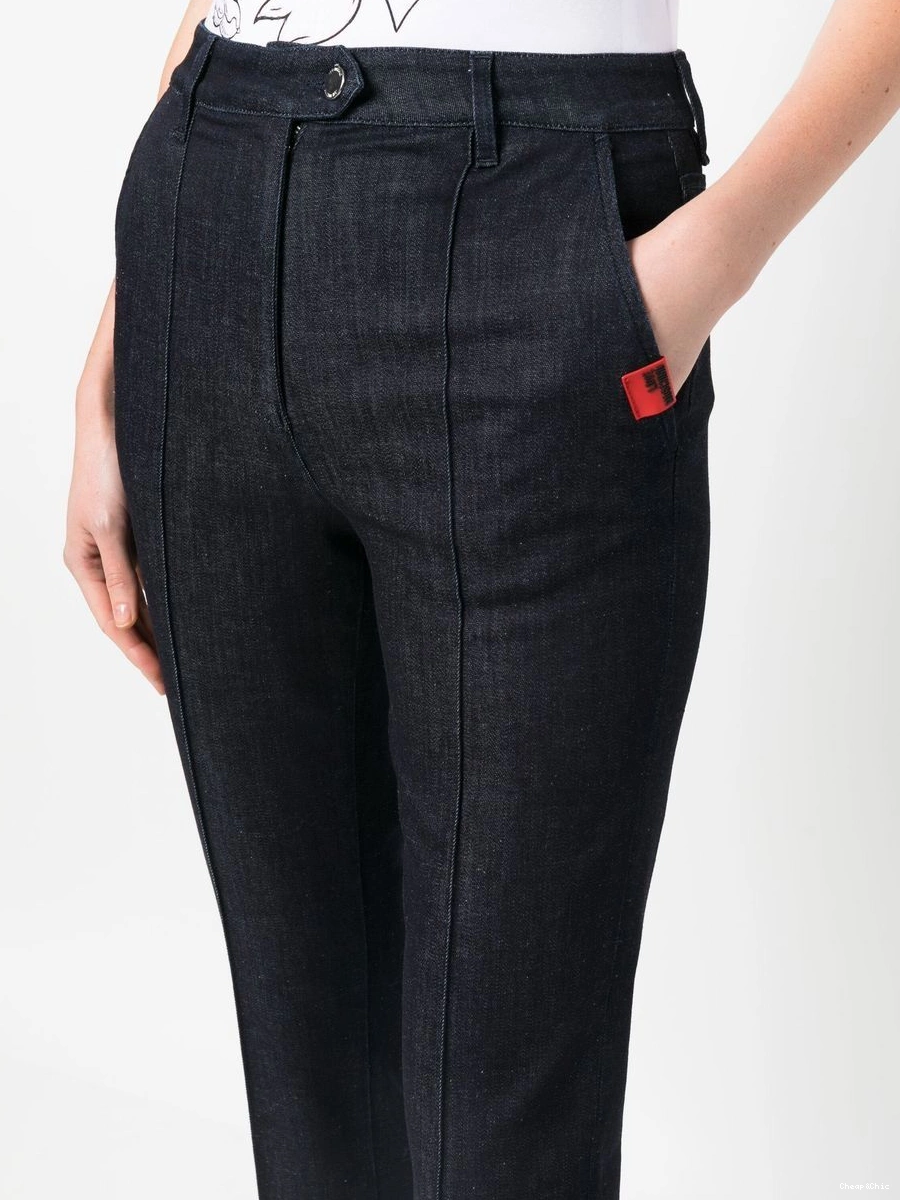 Cheap cropped Women Moschino jeans logo-patch Love 0318