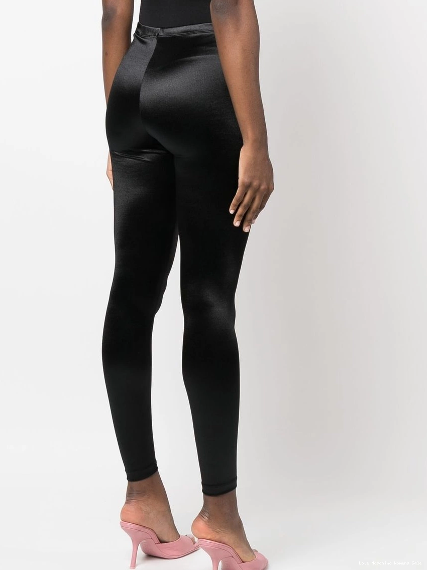 Cheap leggings print Moschino Women satin-finish logo Love 0317