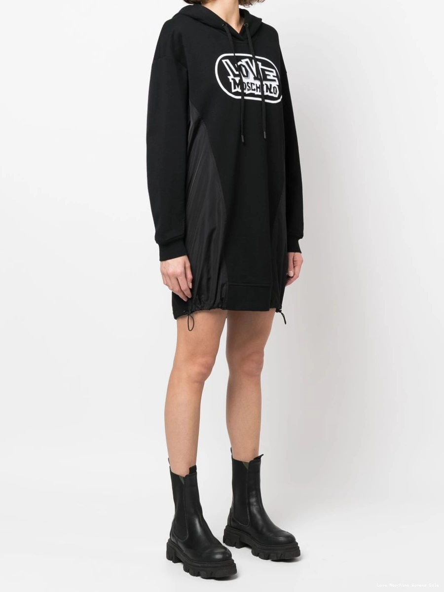 Cheap Moschino Love logo hooded Women sweater print dress 0321