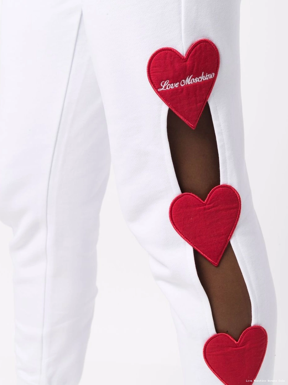 Affordable Love track Women heart-detail pants Moschino 0314