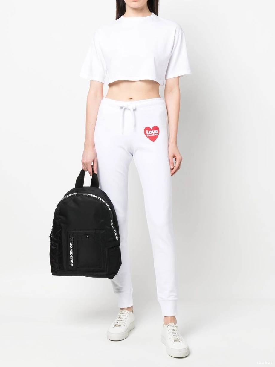 Affordable track Moschino Women Love trousers logo-print 0318