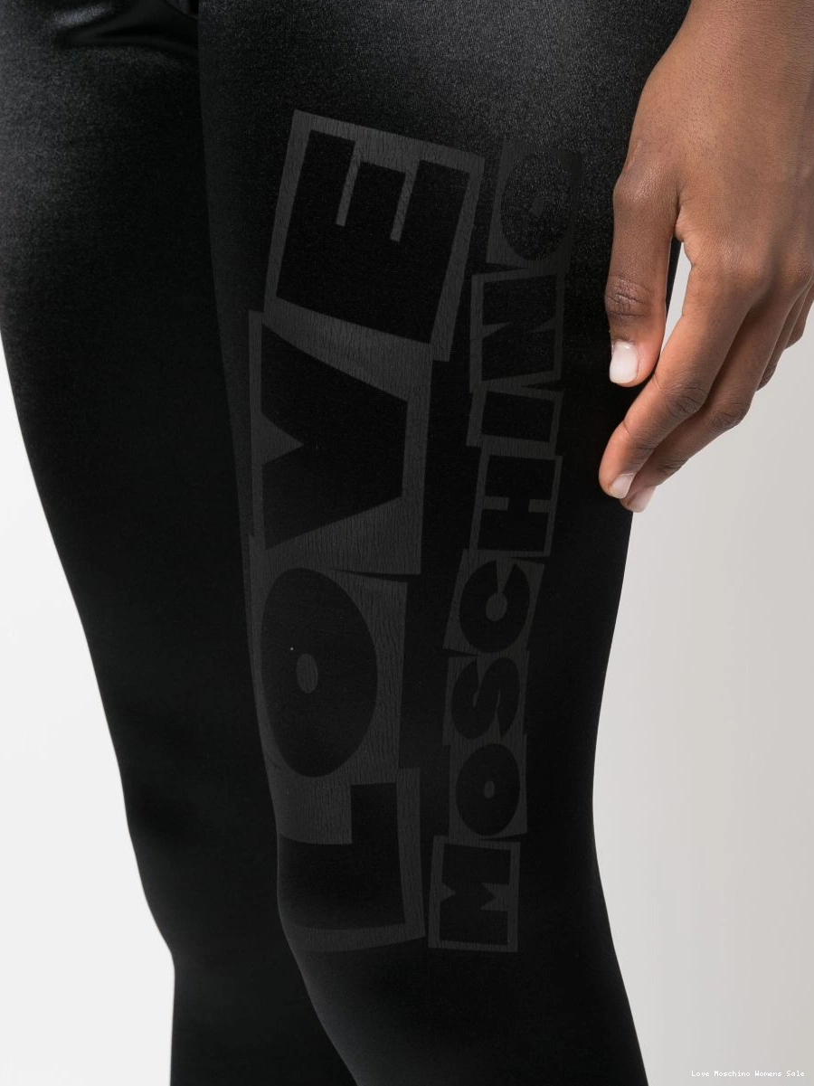 Cheap leggings print Moschino Women satin-finish logo Love 0317
