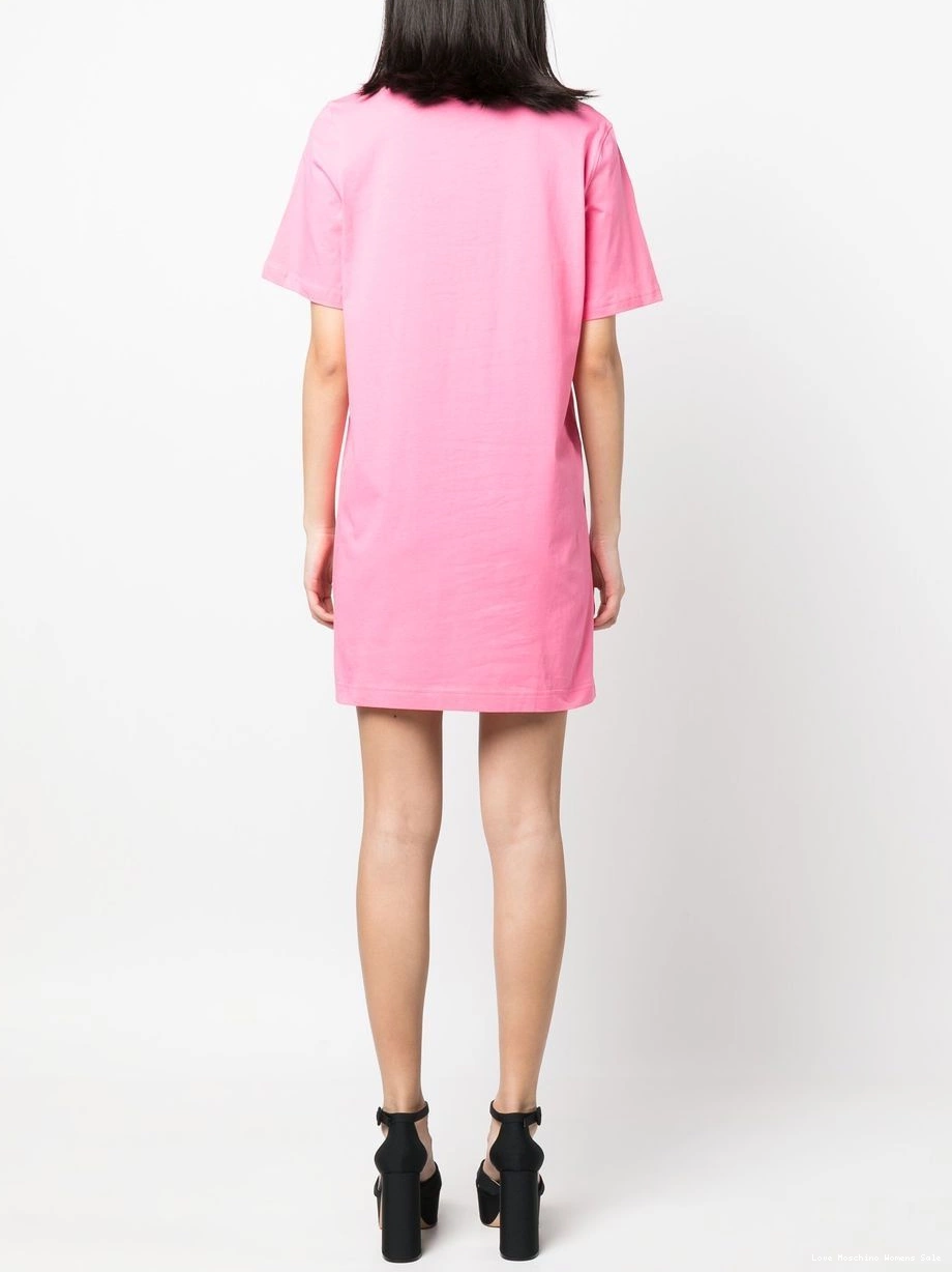 Affordable Love Moschino logo-print dress T-shirt Women 0317