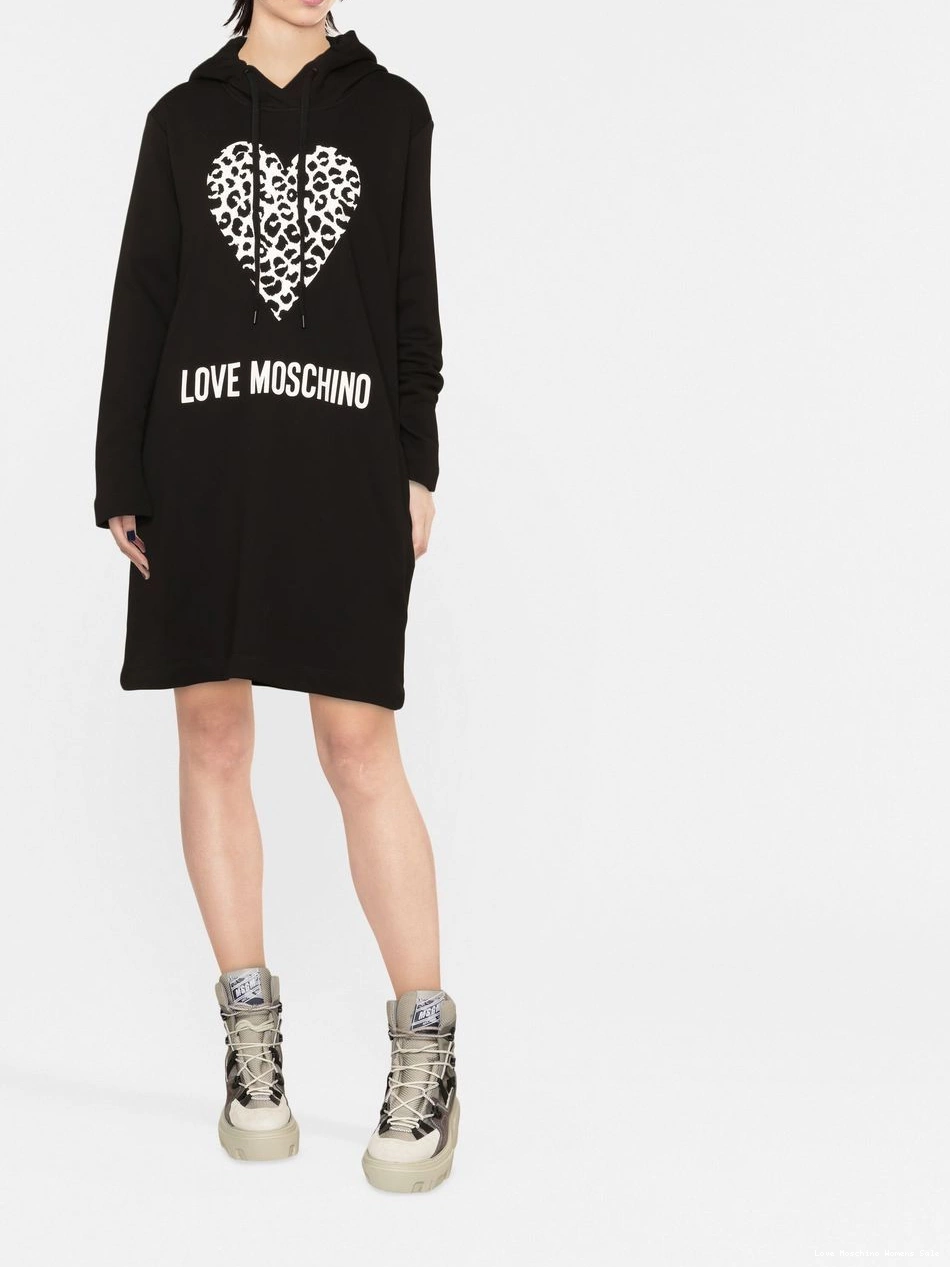dress Moschino hooded Love heart-motif Women 0315