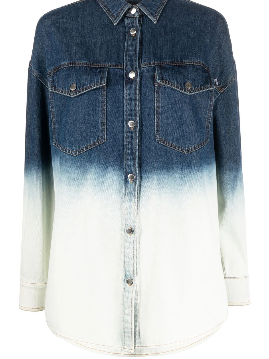 Love Moschino Women ombre-effect shirt denim 0321