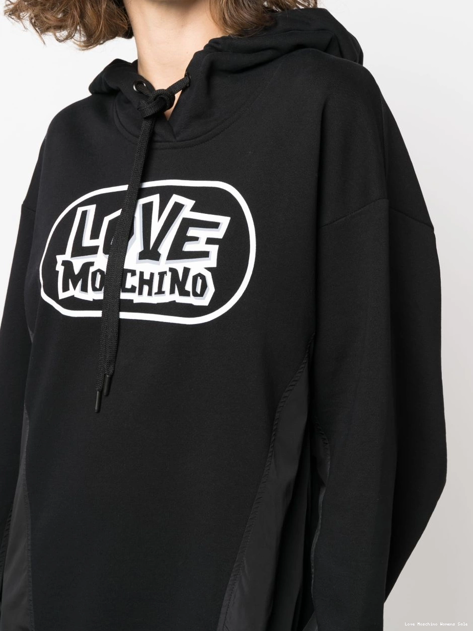 Cheap Love dress sweater print Moschino Women hooded logo 0316