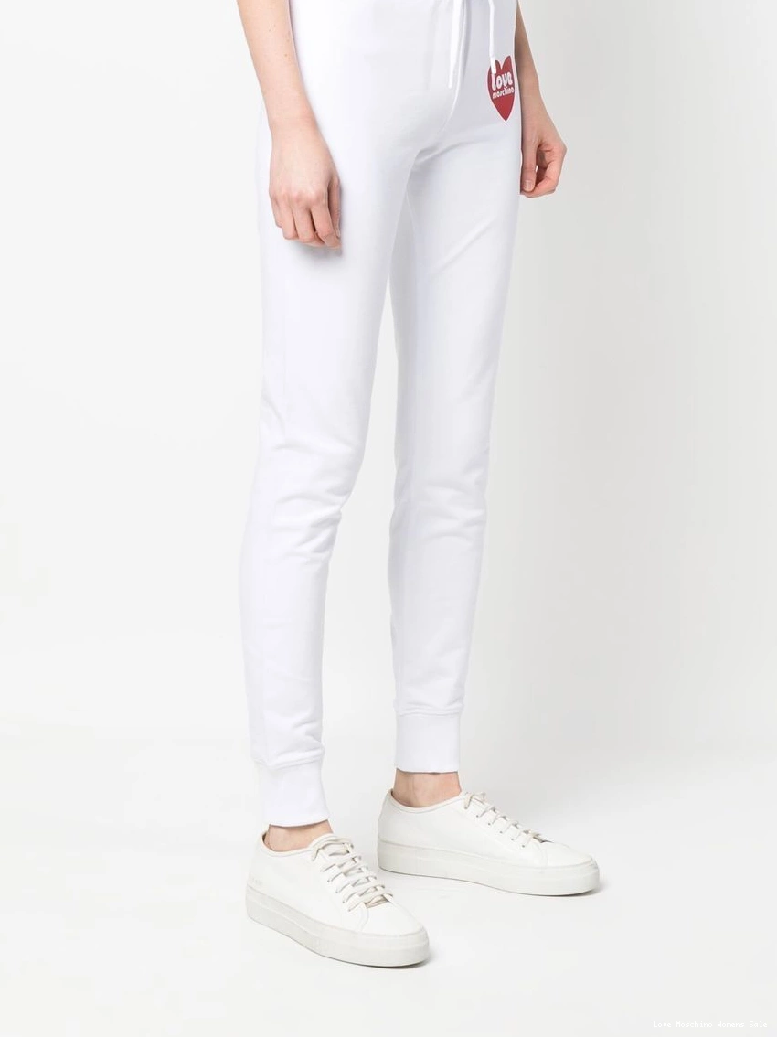 Affordable Moschino logo-print Love Women track trousers 0315