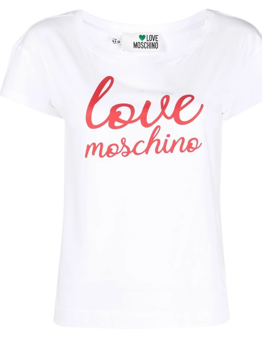logo-print short-sleeve Love T-shirt Moschino Women 0320