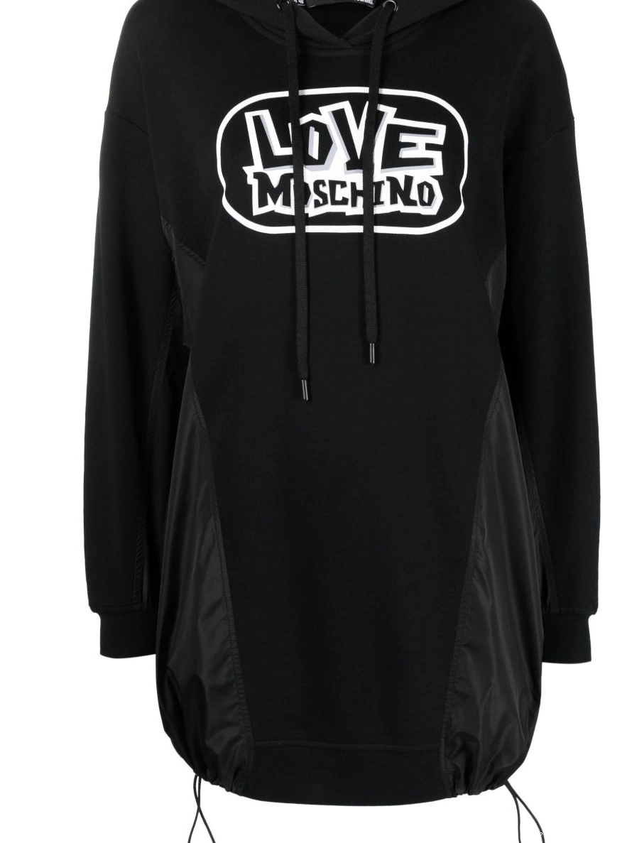 print Love logo dress hooded Moschino sweater Women 0321