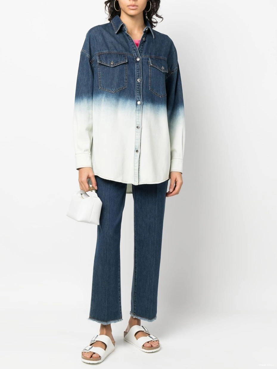 Cheap denim ombre-effect Love shirt Moschino Women 0322