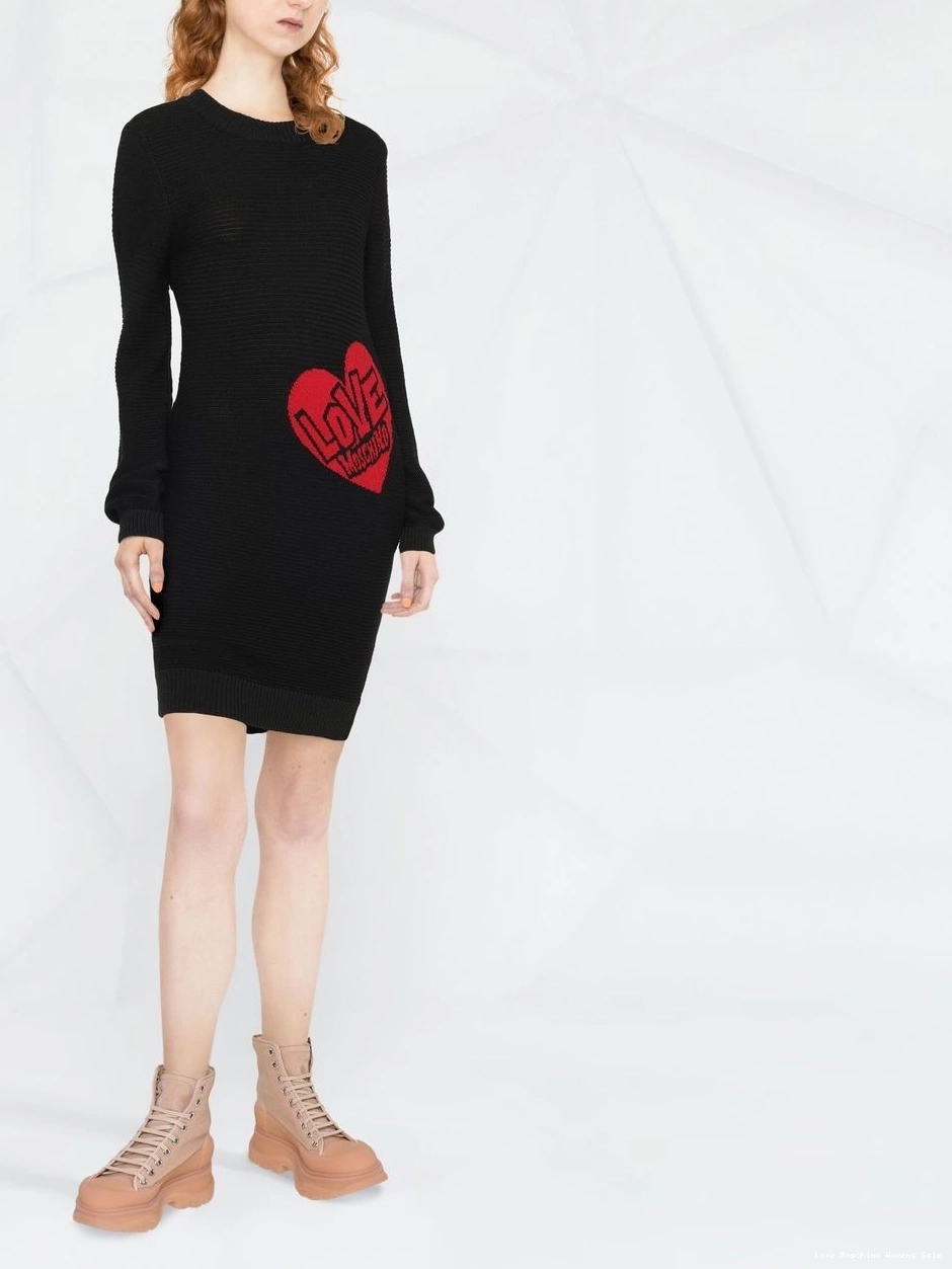 Affordable minidress knitted Women Moschino Love heart motif 0315