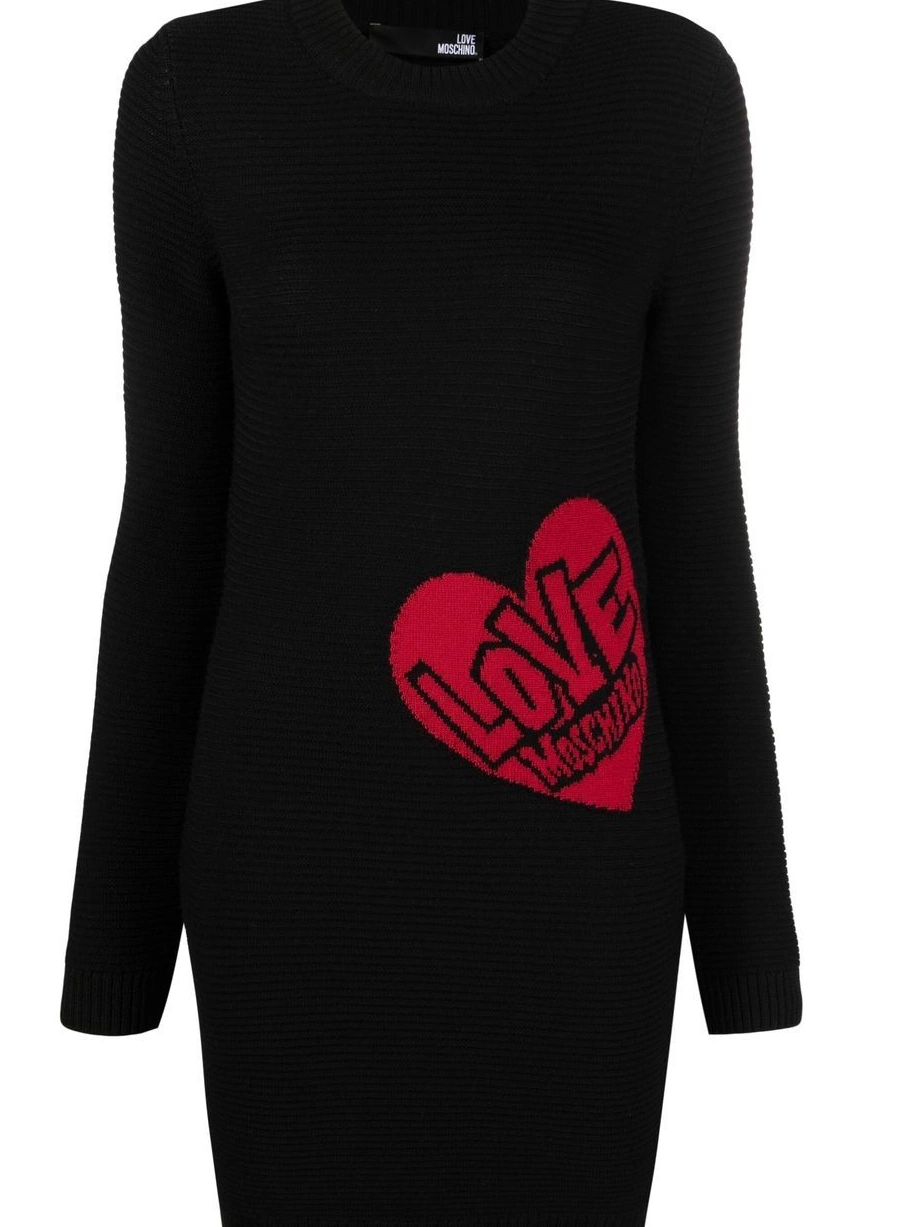 Cheap Love Moschino motif minidress knitted Women heart 0308