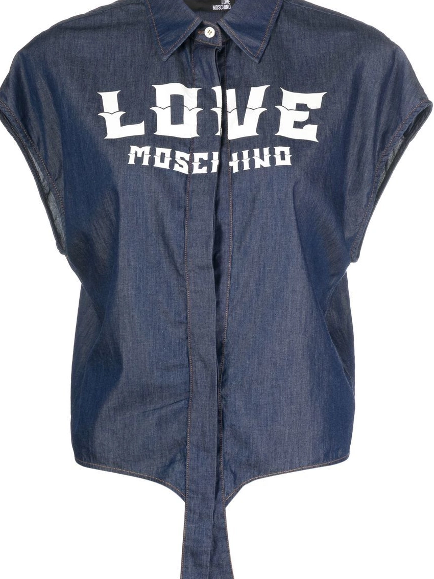 Women Moschino Love logo-print shirt 0320