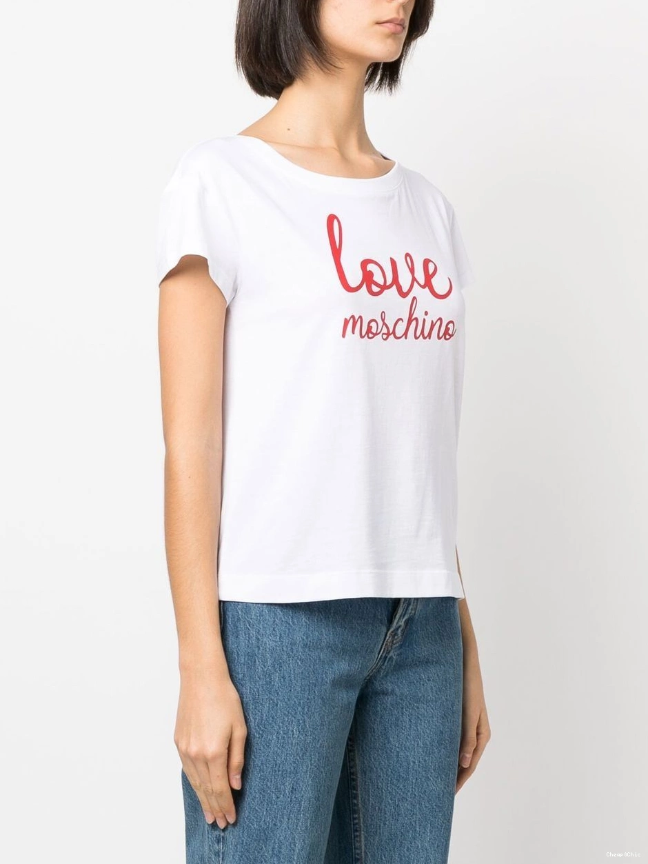 Affordable logo-print short-sleeve Love T-shirt Moschino Women 0320