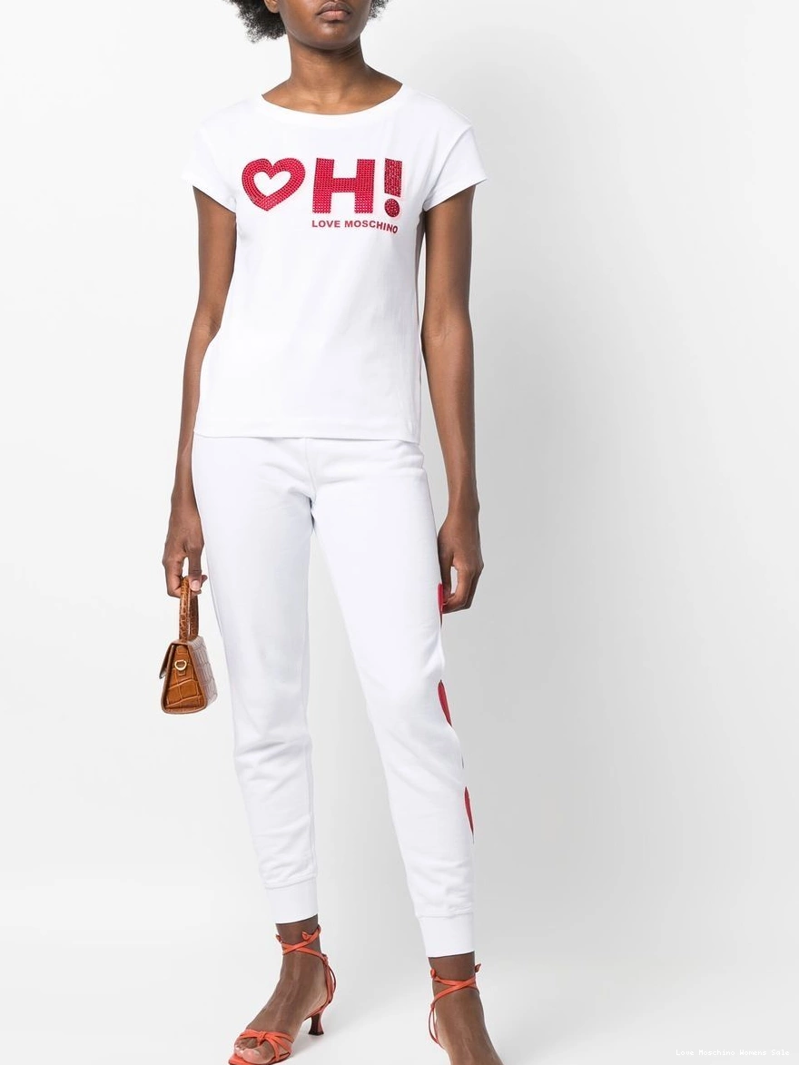 Affordable pants track heart-detail Women Love Moschino 0317