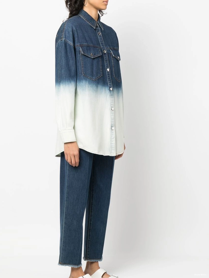 Cheap denim ombre-effect Love shirt Moschino Women 0322
