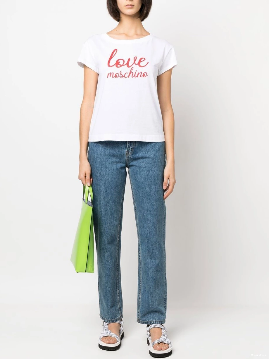 Affordable logo-print short-sleeve Love T-shirt Moschino Women 0320