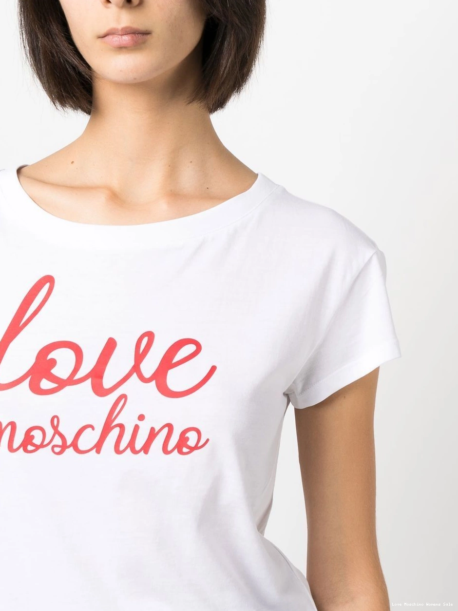 Affordable Moschino T-shirt short-sleeve logo-print Women Love 0320