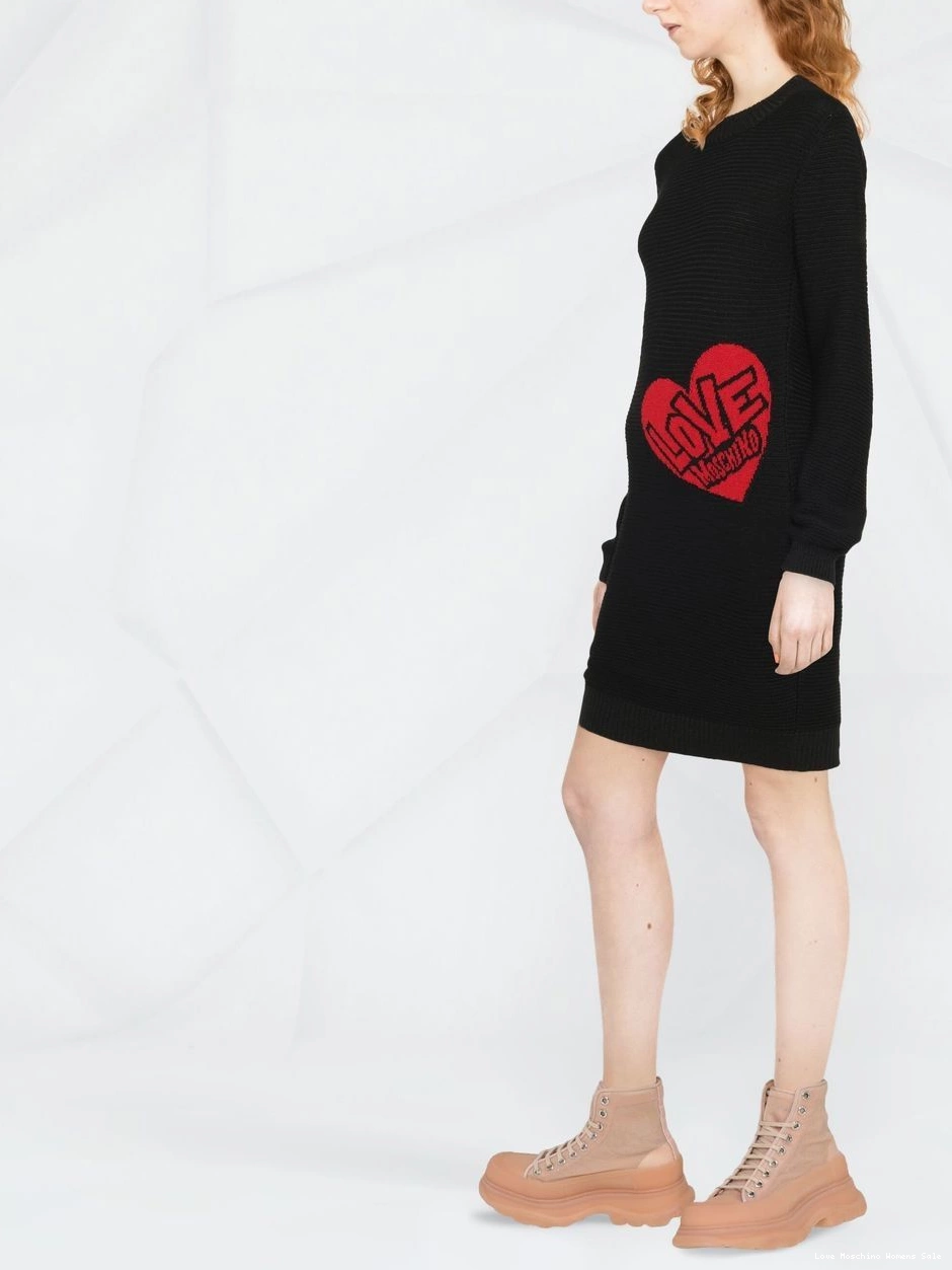 Affordable minidress knitted Women Moschino Love heart motif 0315