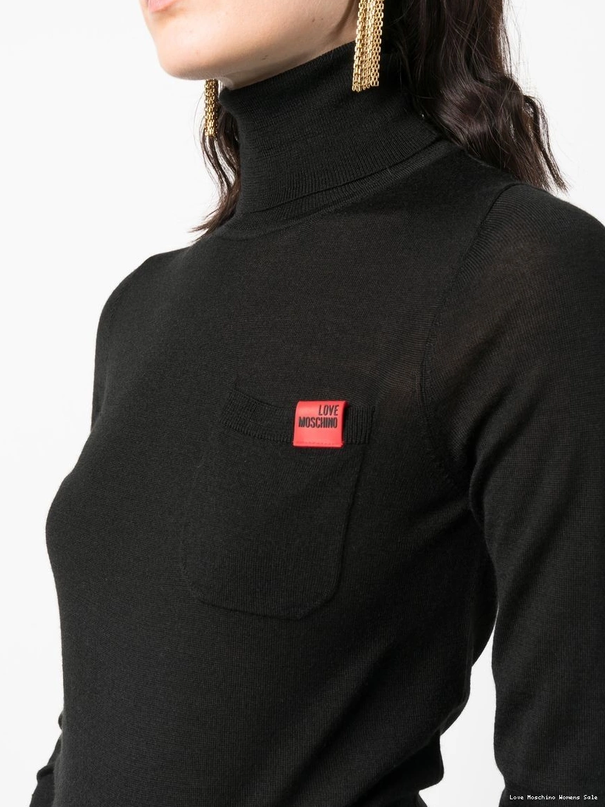 Affordable high neck logo-patch Love Women jumper Moschino 0317