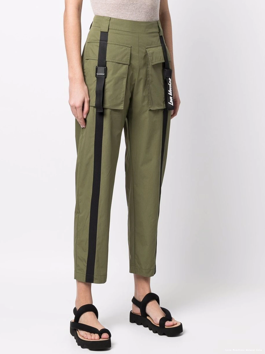 Cheap trousers flap-pockets Love parachute Women cotton-blend Moschino 0315