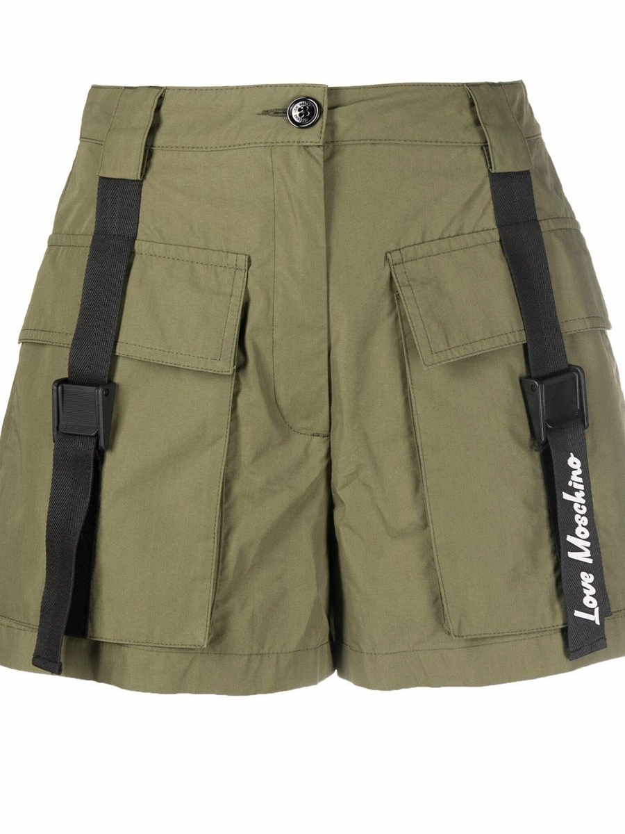 logo-tape Women pleated shorts Love Moschino 0319