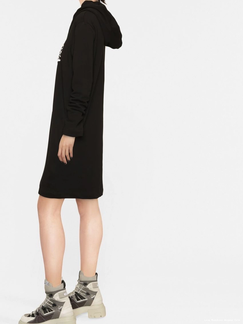 Affordable dress Moschino hooded Love heart-motif Women 0315